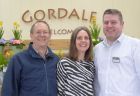 (L-r) Peter and Jill Nicholson, owners of Gordale Garden Centre and winner Mark Scott.